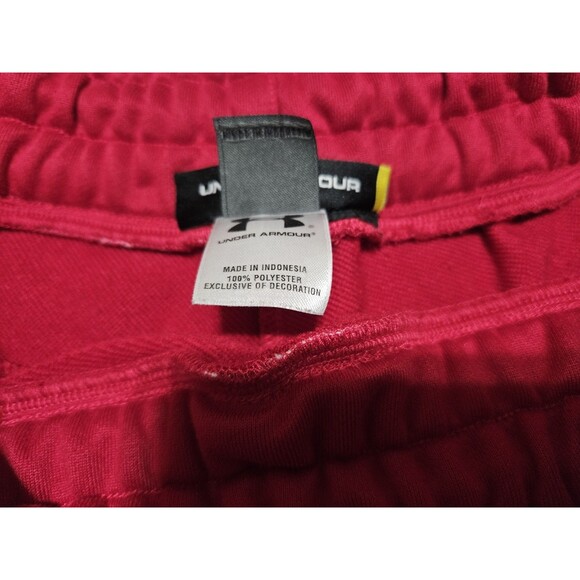 Women's Red Under Armour Semi Fitted Sweat Shorts Size MD - Picture 9 of 9
